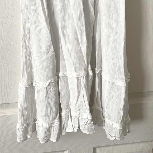 Vintage Y2K boho crochet smocked tiered dress M coastal cowgirl rodeo festival - Picture 4 of 8